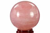 Polished Rose Quartz Sphere - Madagascar #136287-1
